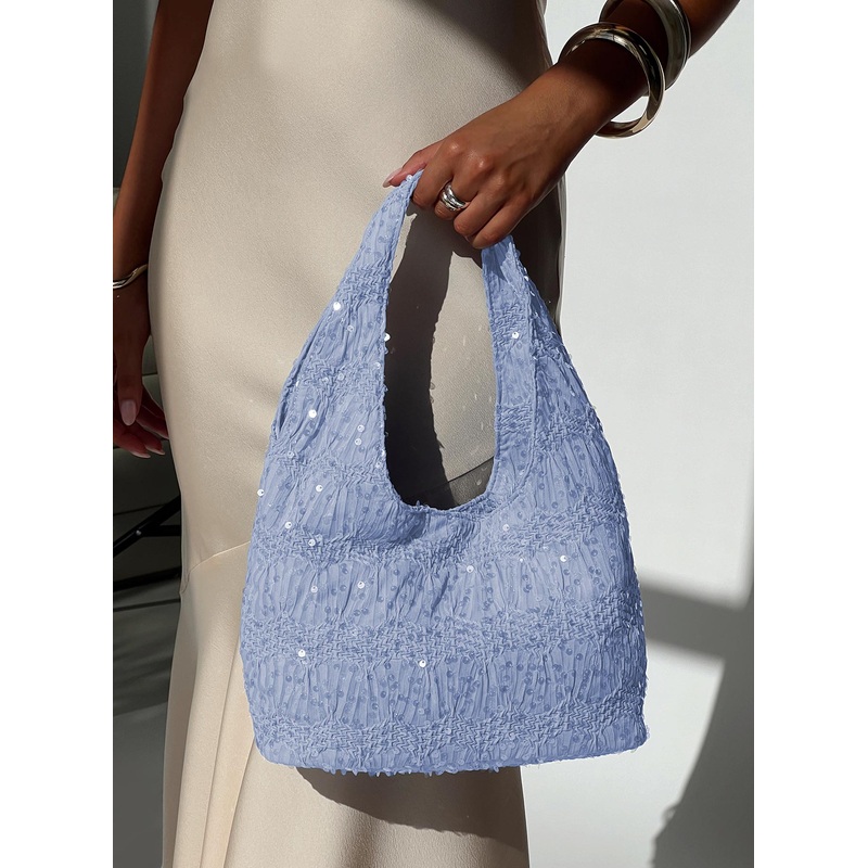 Baby Honey Sequin Shoulder Bag Blue