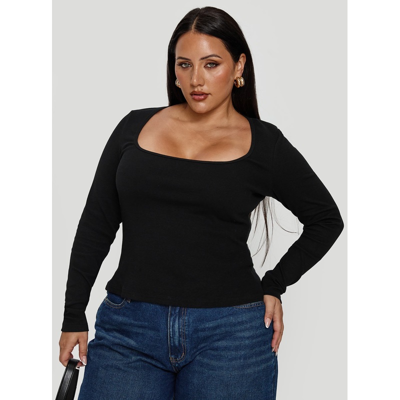 Baseline Long Sleeve Top Black Curve