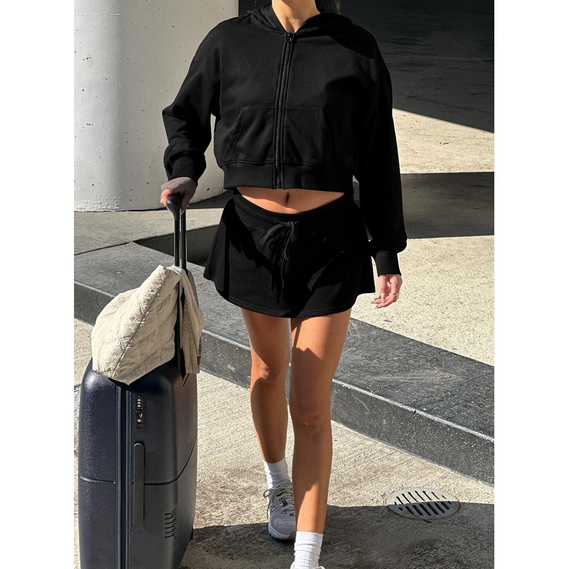 Down Low Fleece Skort Black
