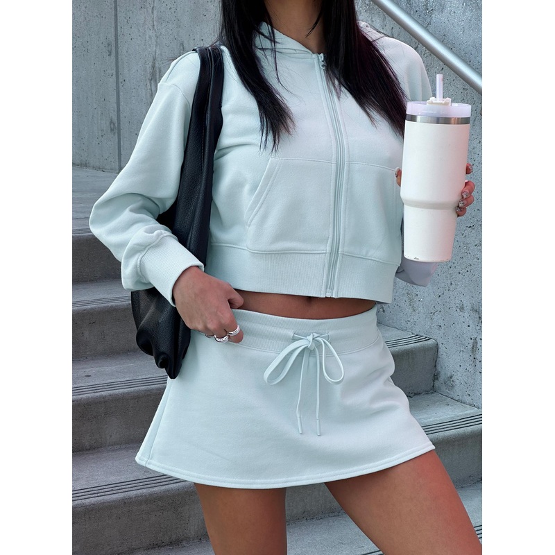 Down Low Fleece Skort Blue