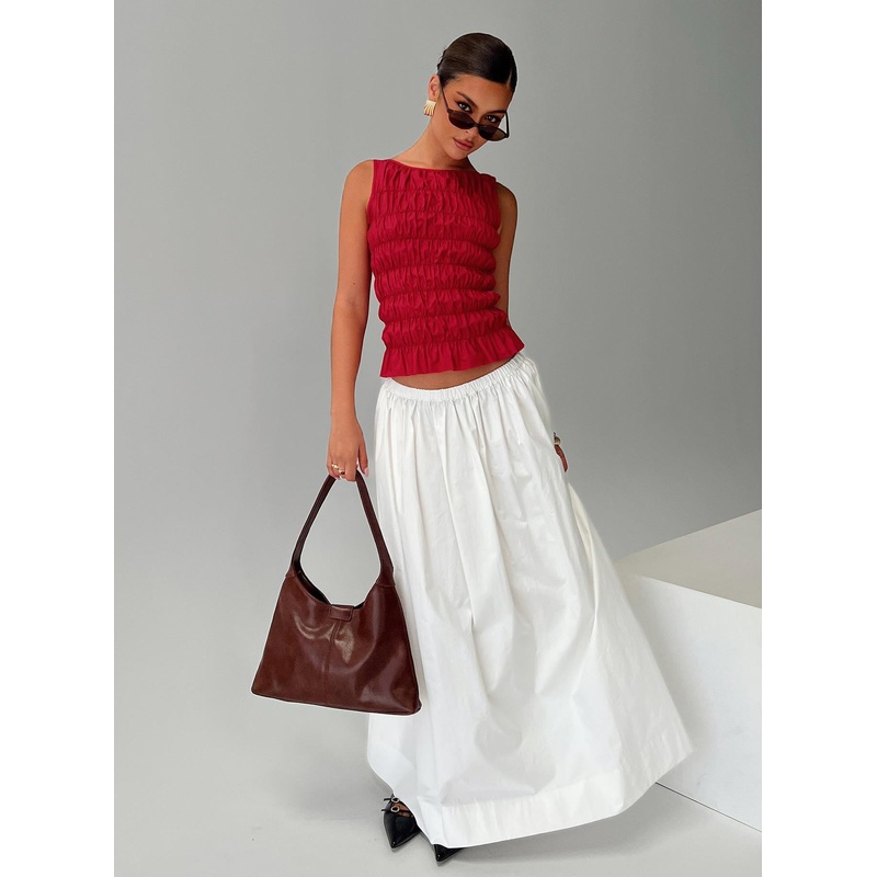 Felipa Maxi Skirt White