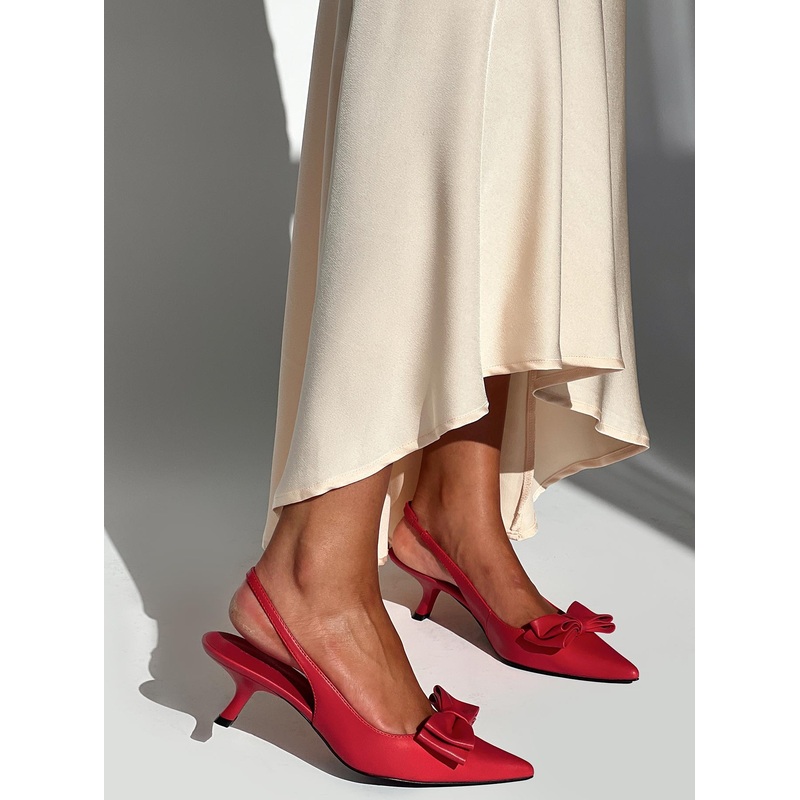 Janna Pointed Toe Heels Red