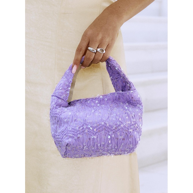 Pick Sides Sequin Bag Purple