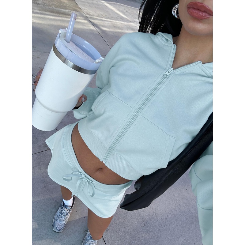 Revive Zip Through Hoodie Blue