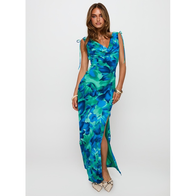 Symphonies Cowl Maxi Dress Multi