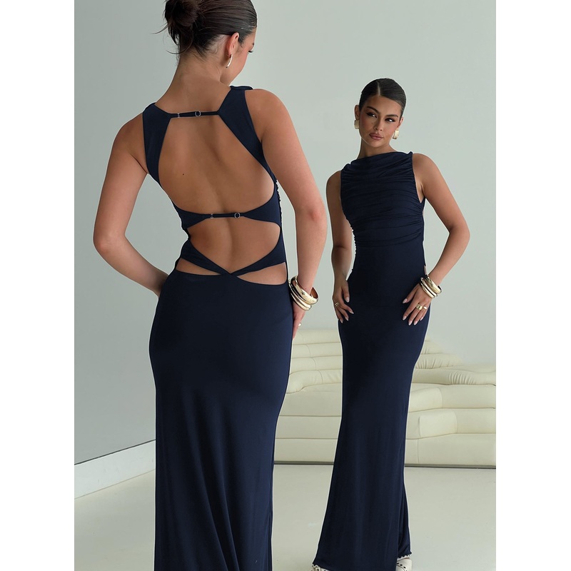 Undeniable Cut Out Maxi Dress Navy