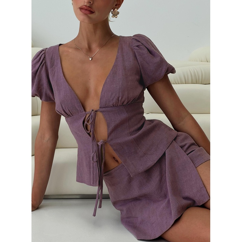 Wilhelmina Blouse Top Mauve