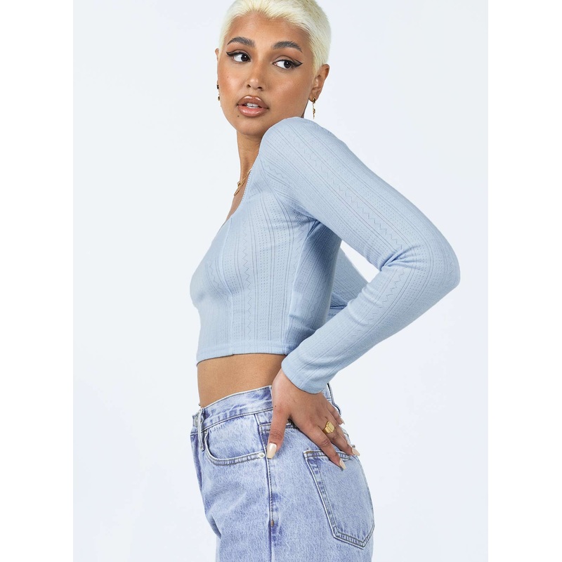 Ajani Long Sleeve Top Blue