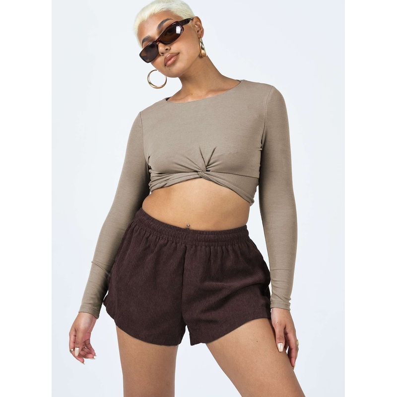 Beach House Shorts Cord Brown