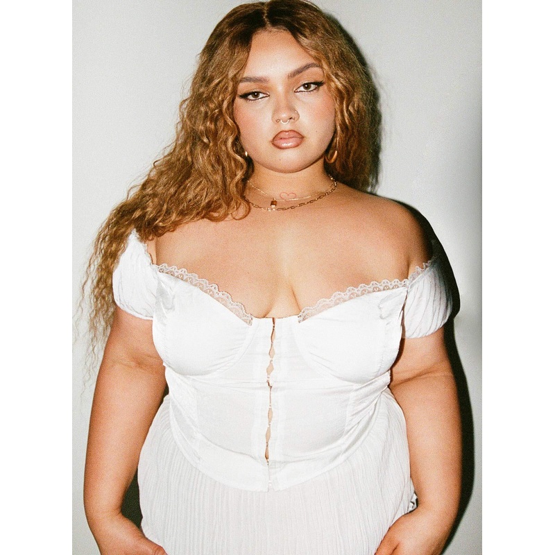 Cooloola Corset Top White Curve