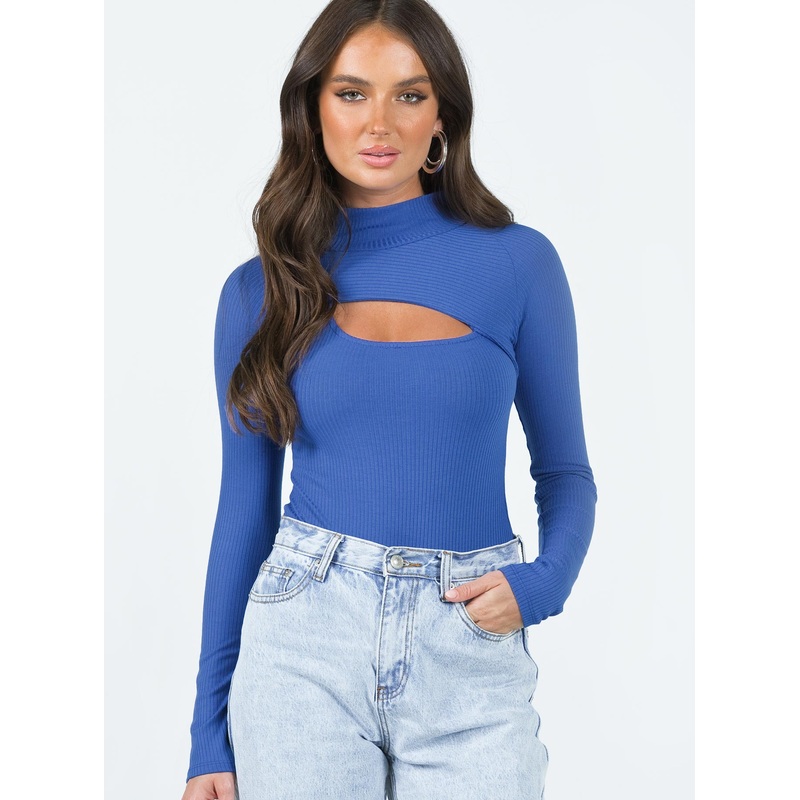 Greaves Long Sleeve Bodysuit Cobalt