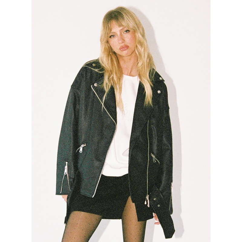 The Xaiver Faux Leather Jacket Black