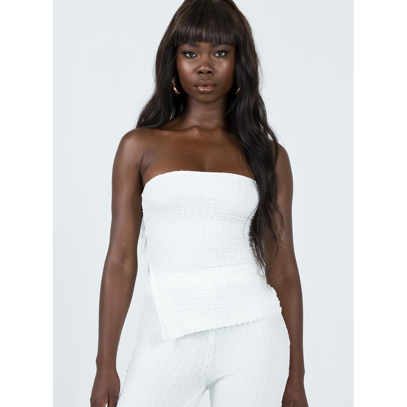 Vereen Strapless Top White