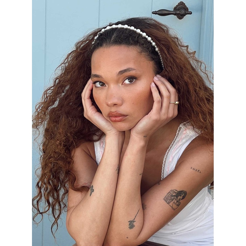 Aiyla Pearl Headband White