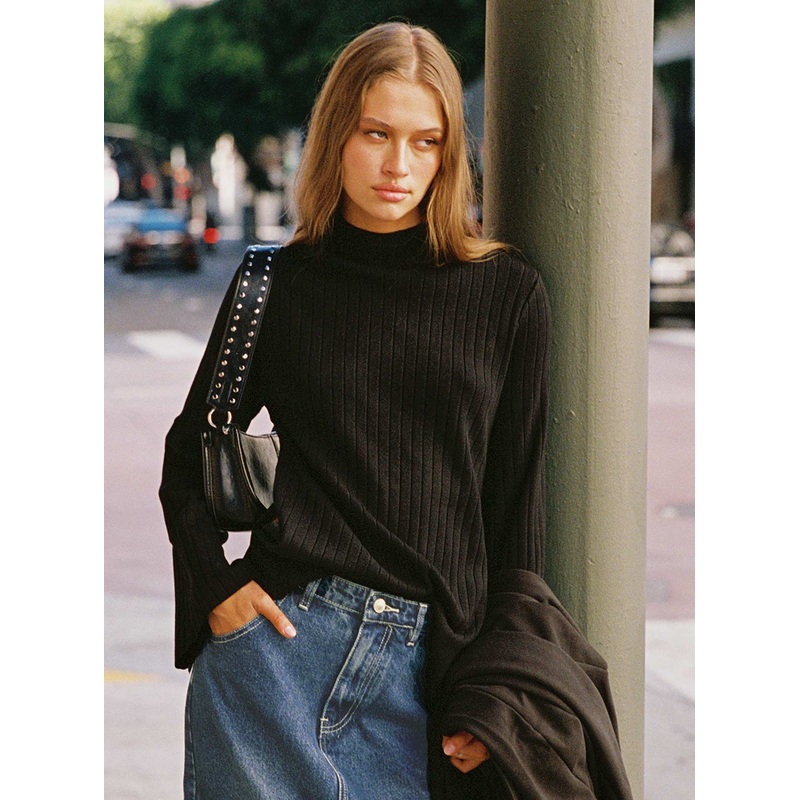 Allen Ribbed Sweater Black