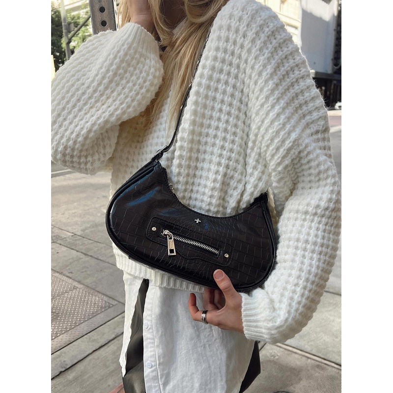 Peta & Jain Moto Black Croc