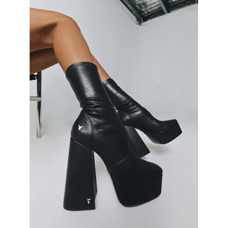 Windsor Smith Angelz Platform Boots Black