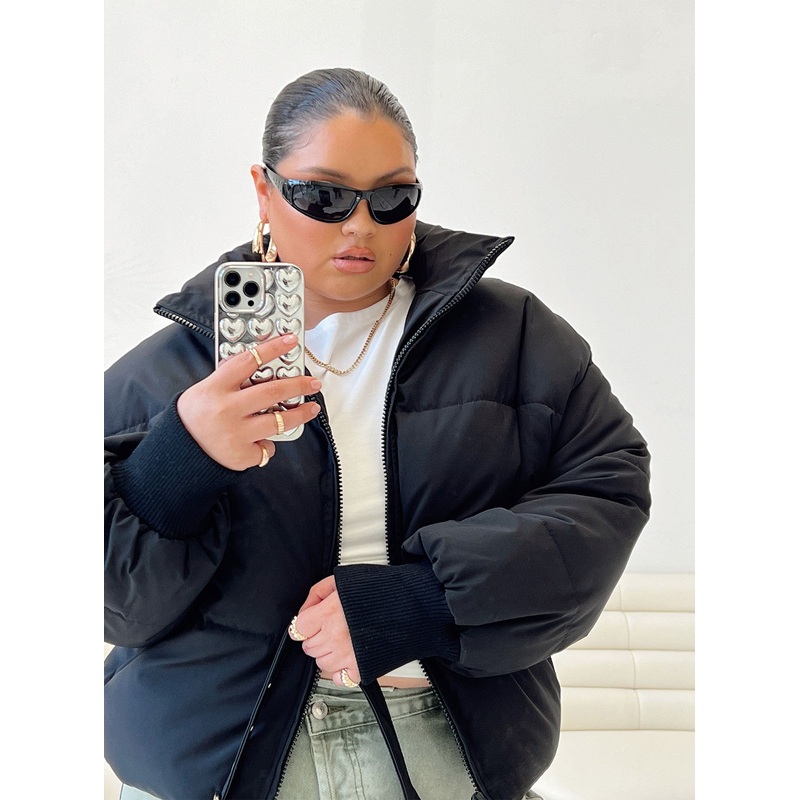 Abe Puffer Jacket Black Curve