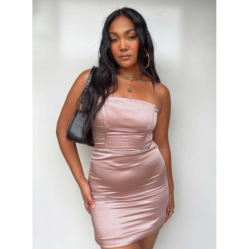 Ashbur Strapless Mini Dress Pink
