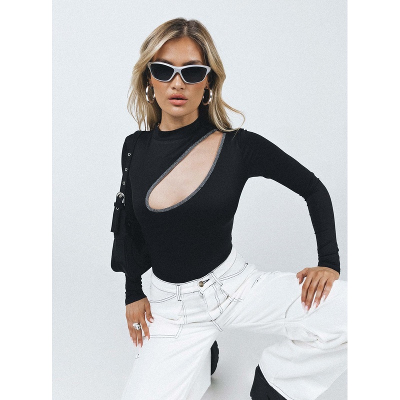 Belli Cut Out Bodysuit Black