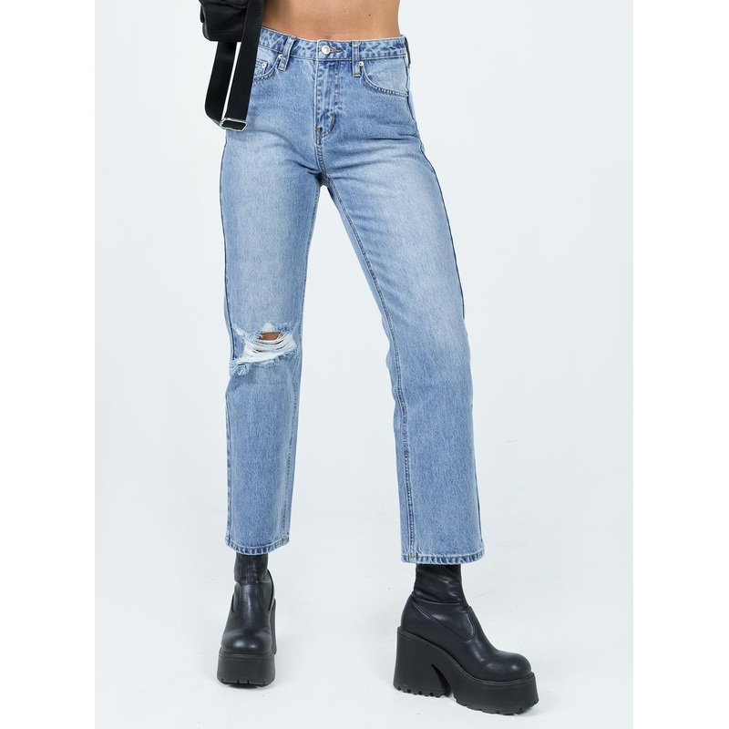 Calisto Straight Leg Jean Light Wash Denim