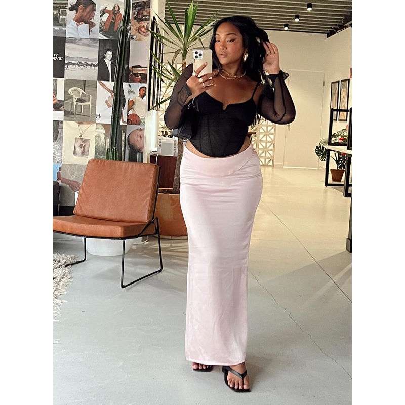 Promenade Maxi Skirt Pink