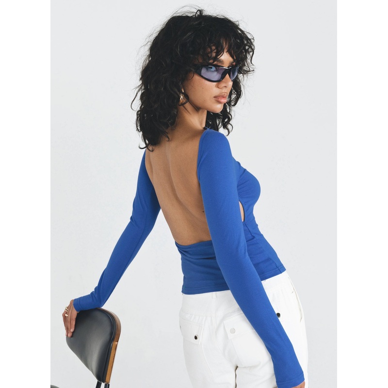 Rixie Long Sleeve Top Blue