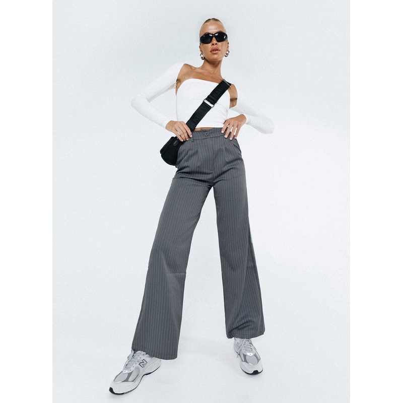 Archer Pants Pinstripe Grey Tall