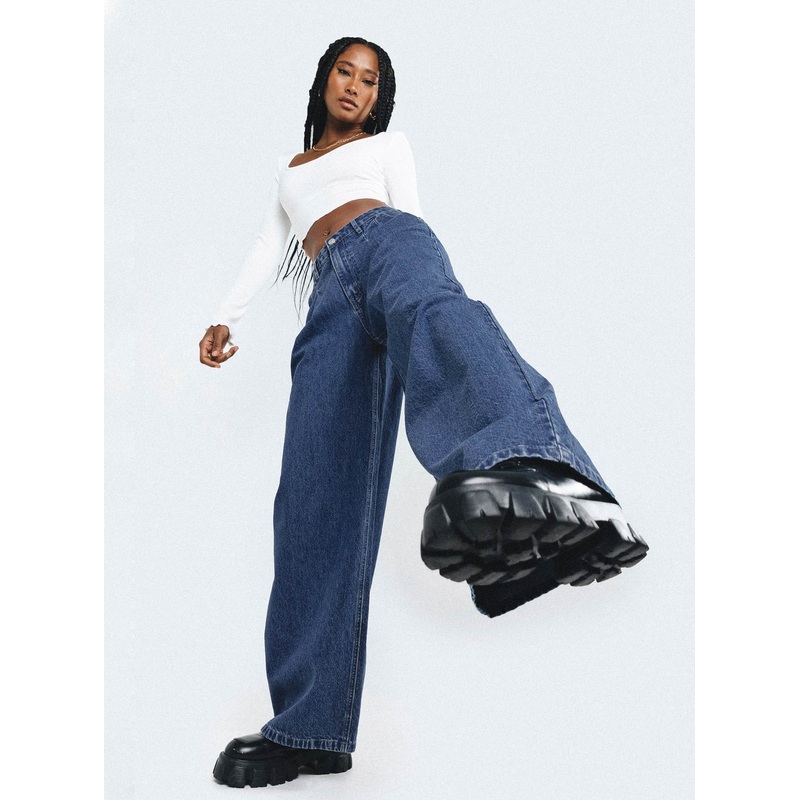 Bakali Wide Leg Jeans Dark Wash