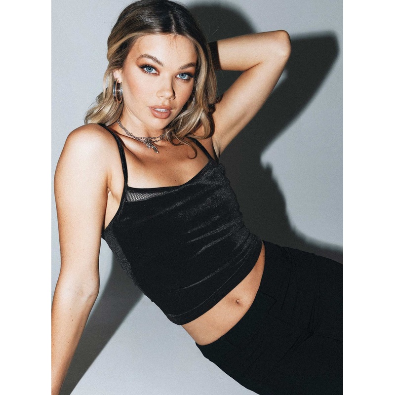 Brolga Double Bust Top Black