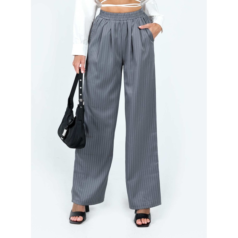 Higgins Pants Grey Pinstripe