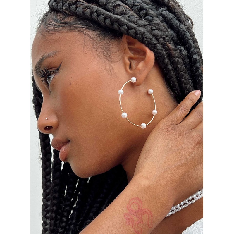 Pearce Hoop Earrings Gold