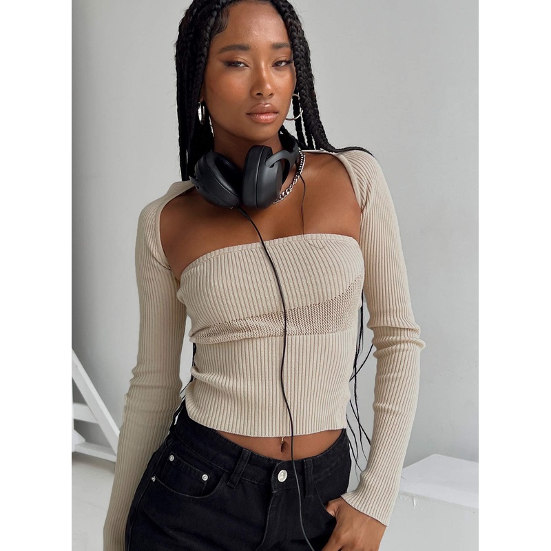 Siillato Knit Top Bone