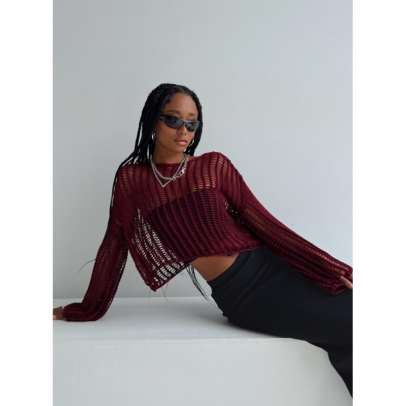 The Kennedy Sweater Burgundy