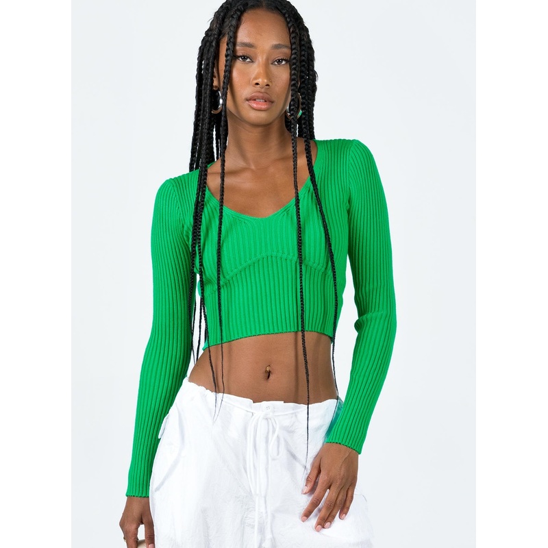 Trucco Long Sleeve Top Green