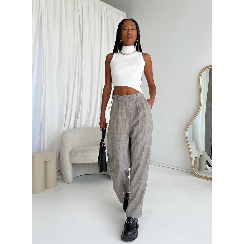 Vail Pants Beige Check