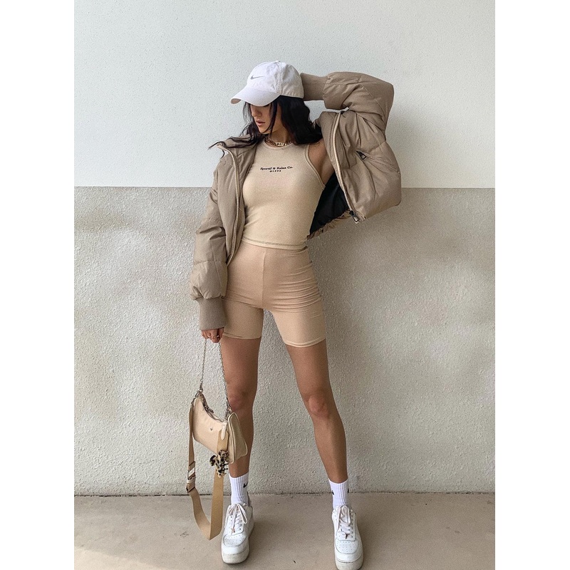 7th Avenue Puffer Jacket Beige