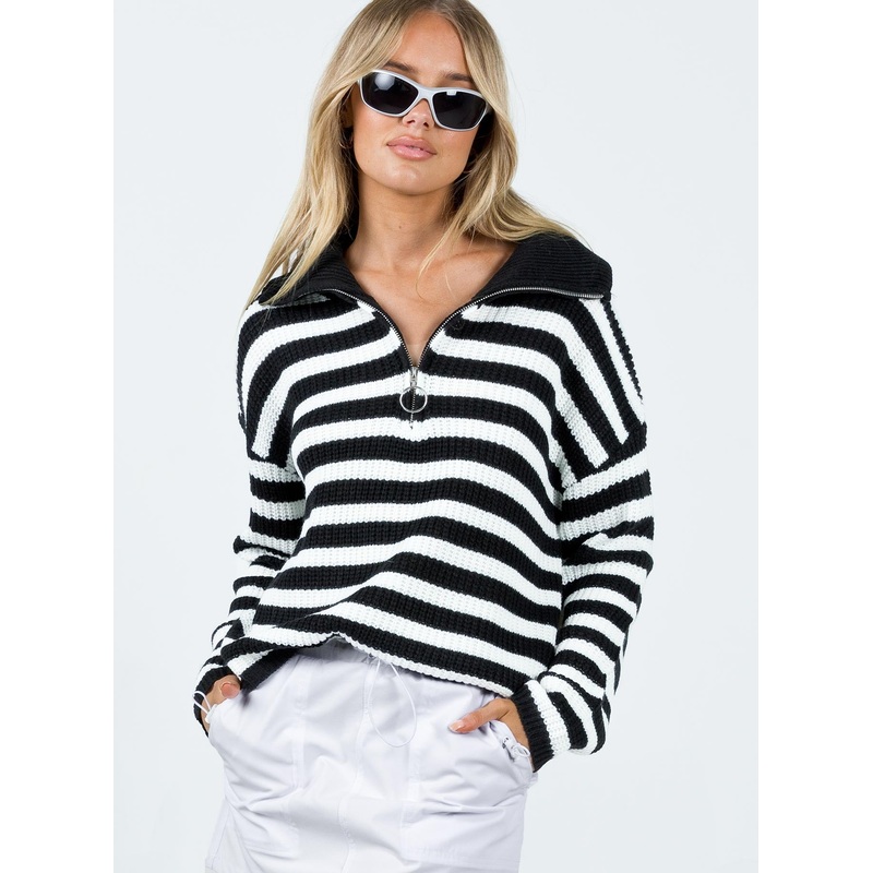 Elowra Sweater Black/White