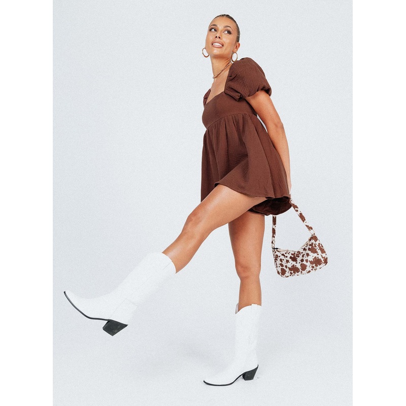 Lorna Romper Brown Petite