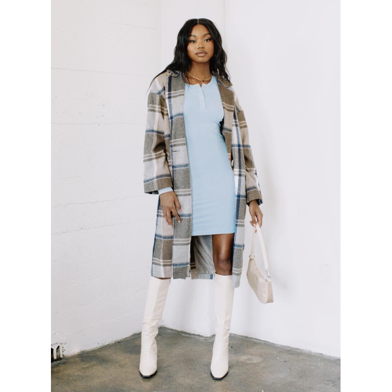 Penelope Coat Brown Check