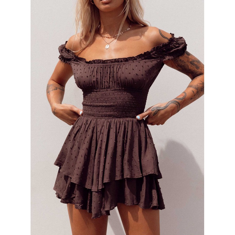 The Love Galore Romper Brown