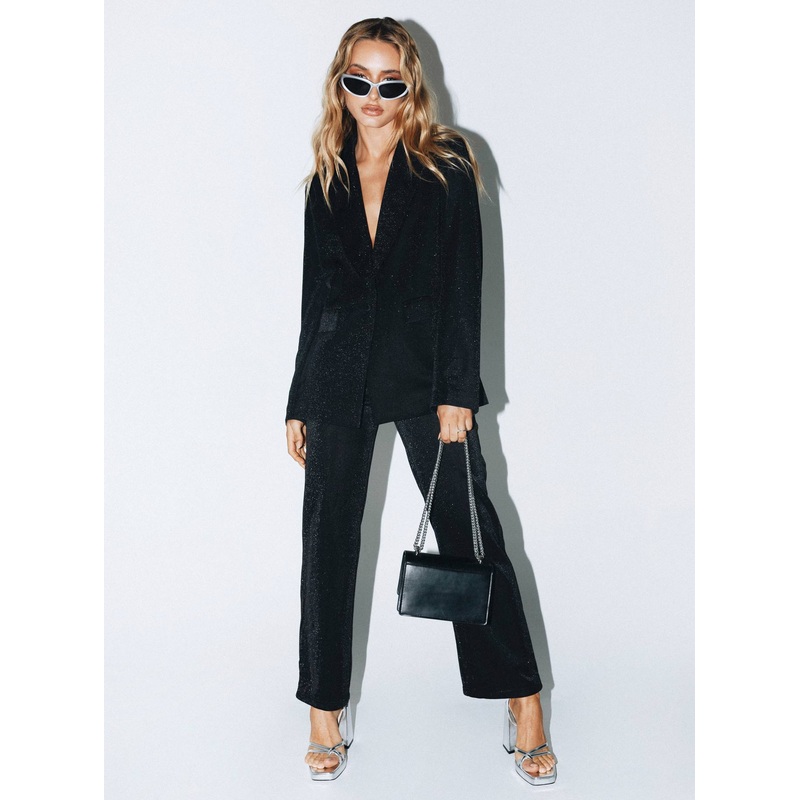 Croft Pants Black Glitter