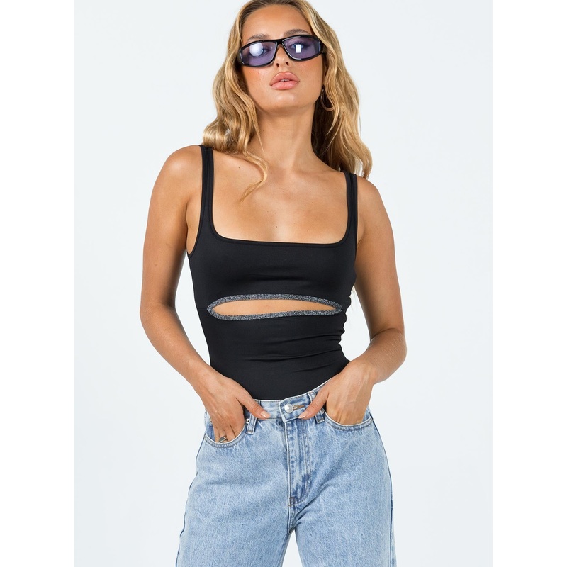 Halse Bodysuit Black