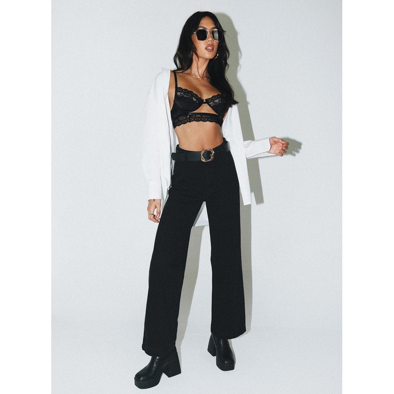 Tari Wide Leg Jeans Black