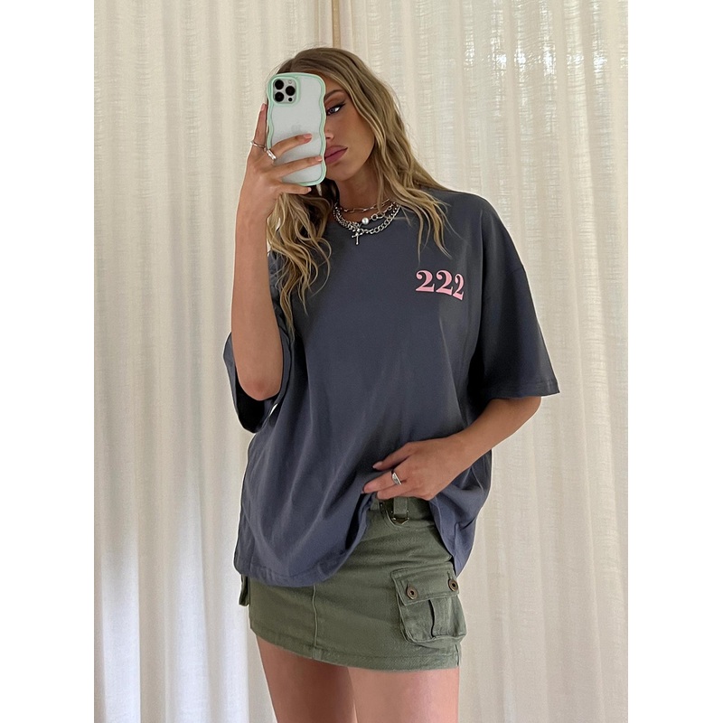 222 Alignment Oversized Tee Slate