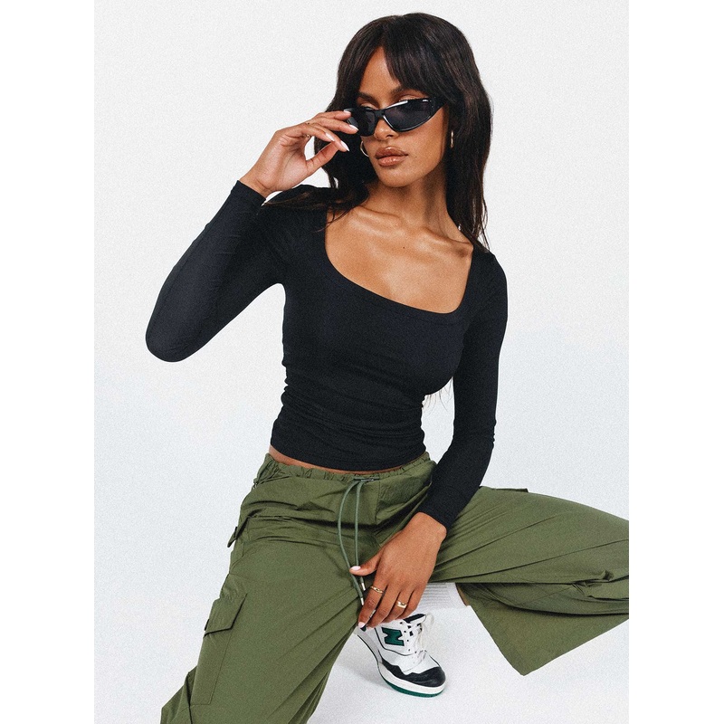 Arthie Long Sleeve Top Black
