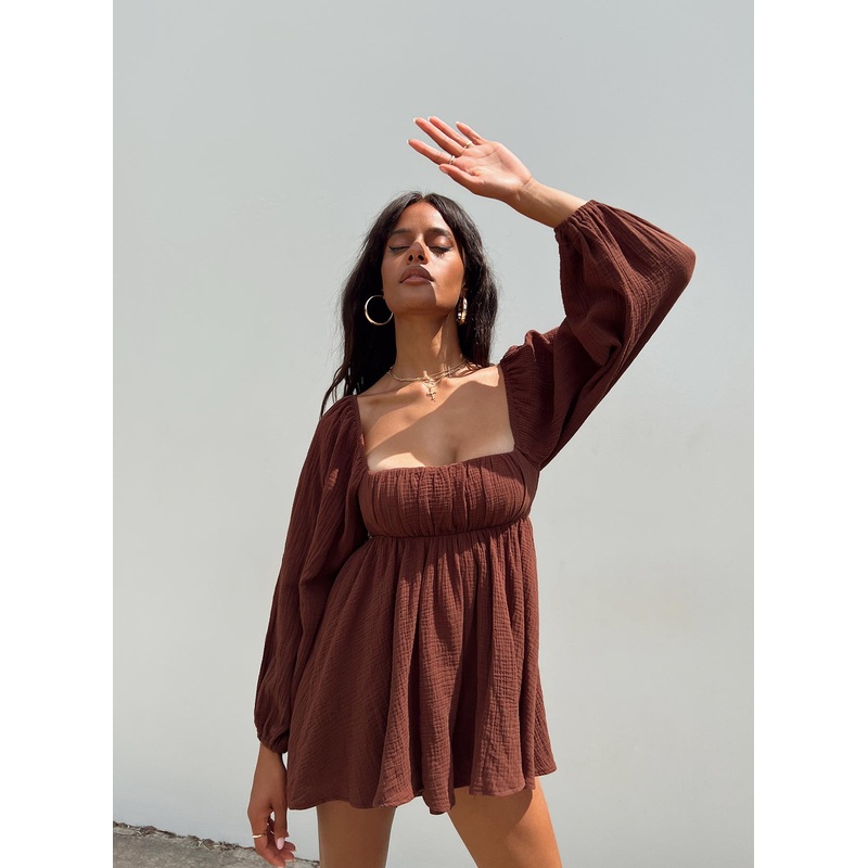 Beck Romper Brown