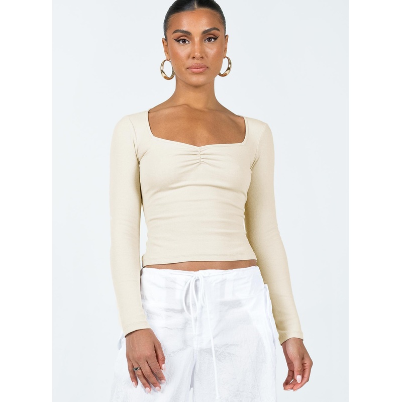 Bradford Long Sleeve Top Beige