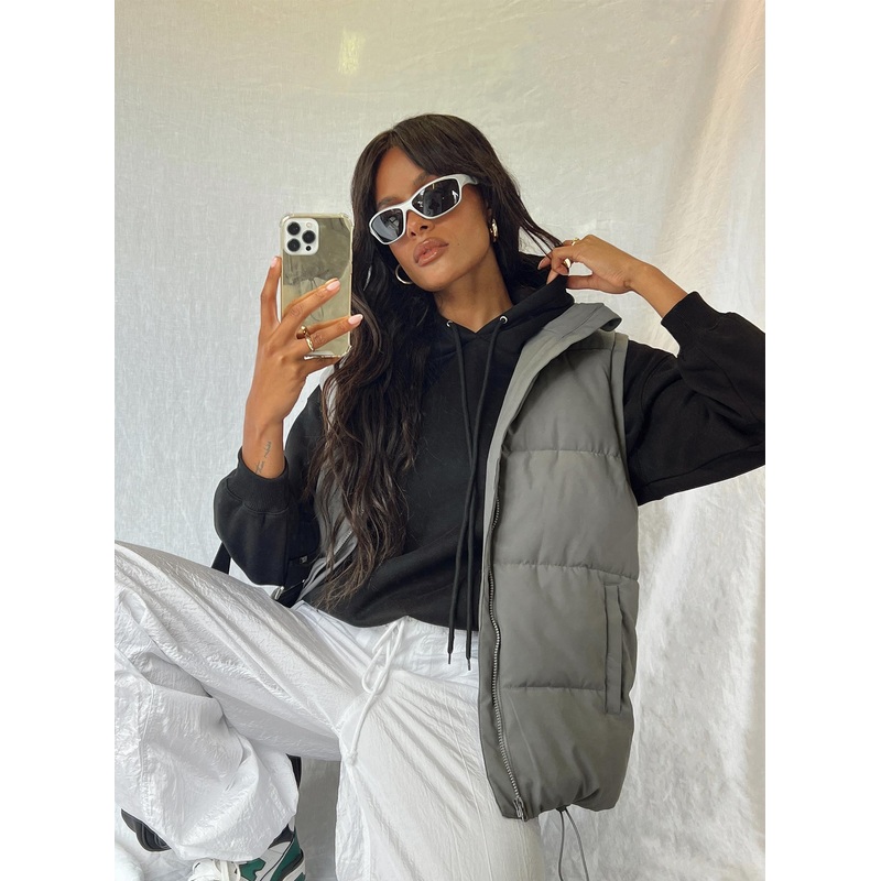 Edison Puffer Vest Grey