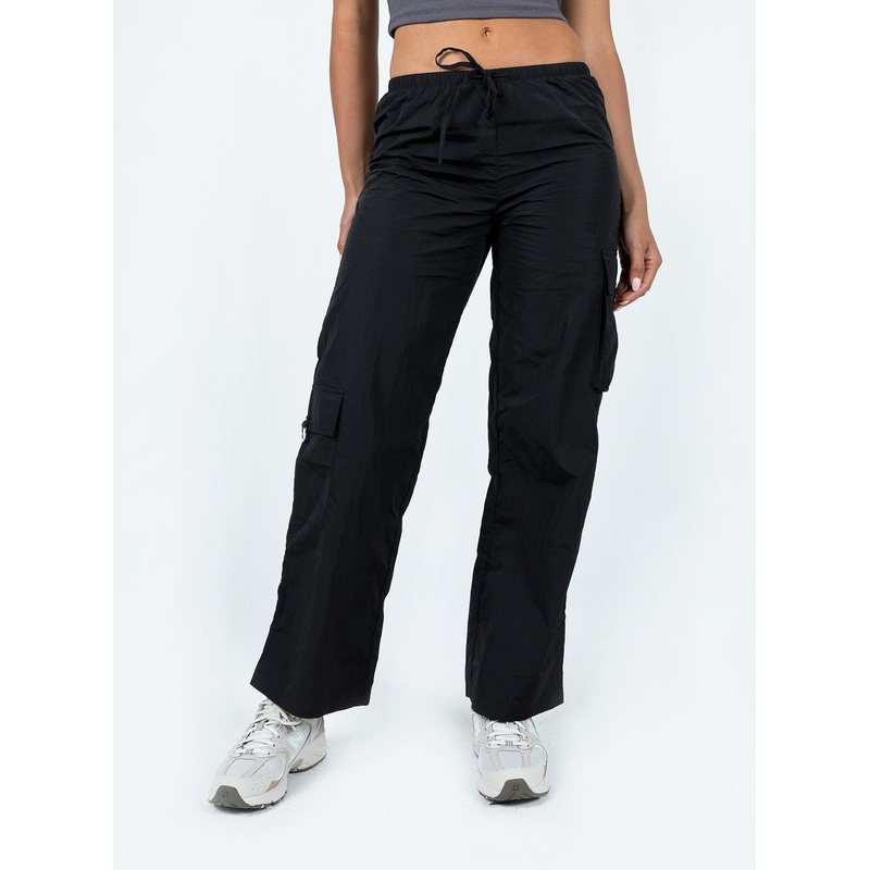 Fernando Parachute Pants Black